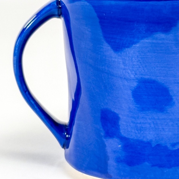 EUC Anthropologie Monogram Letter L Initial Blue Hand Painted Tea Cup Coffee Mug - Picture 3 of 5